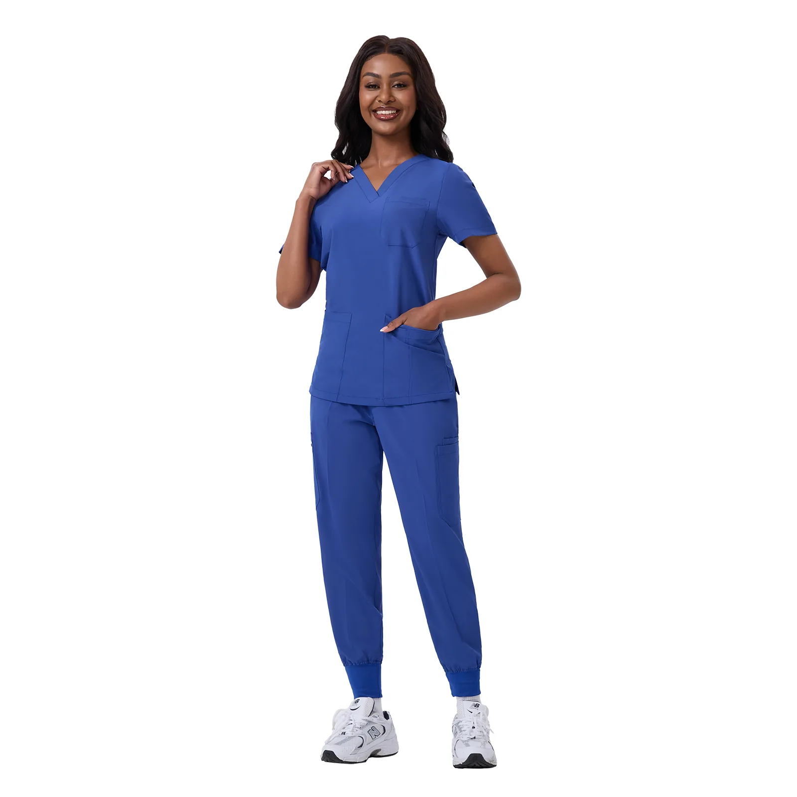 Royal blue Angel Guard scrub set product view